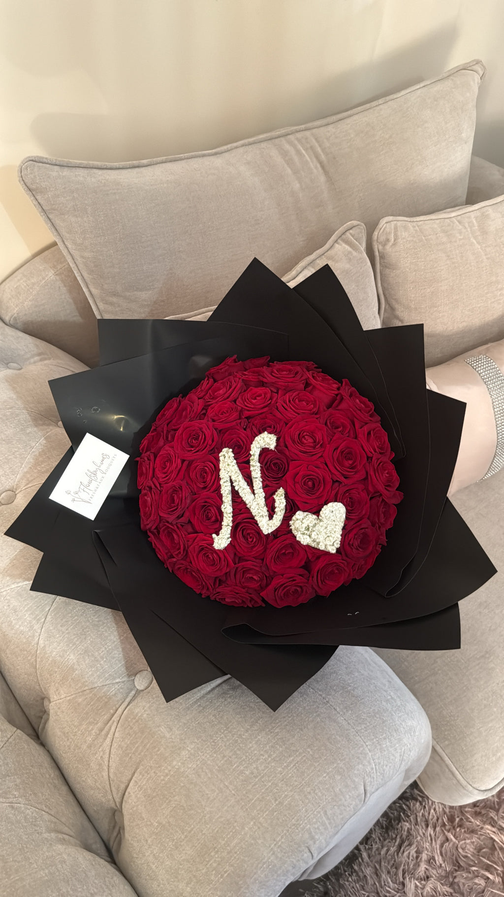 Premium rose initial bouquet