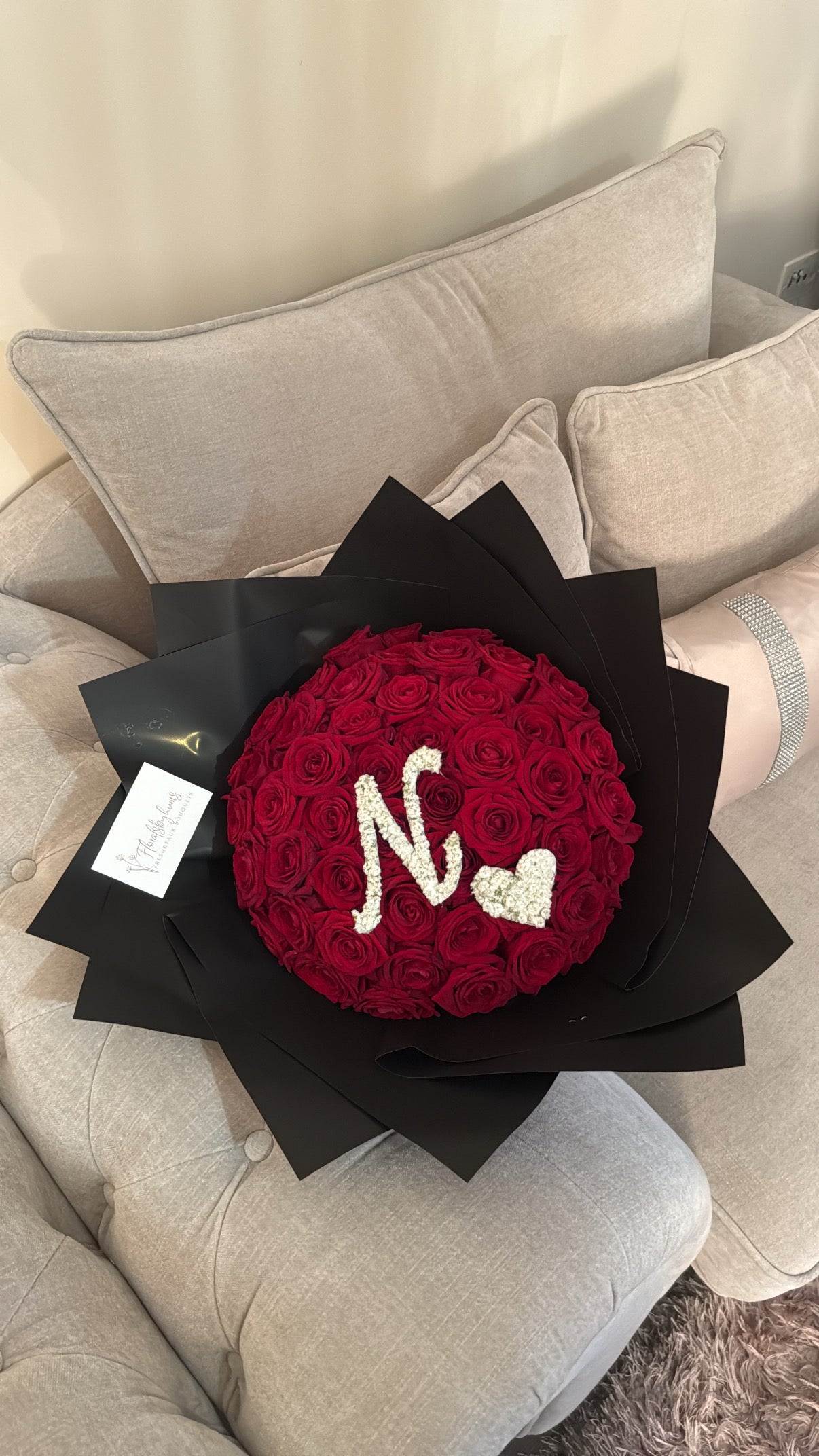 Premium rose initial bouquet