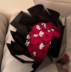 Premium rose with baby breaths - 30 roses