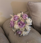Nikkah bouquet - white and lillac