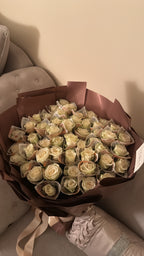 50 White roses - £500 bouquet