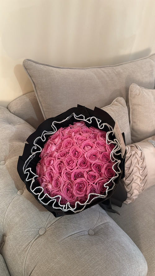50 premium pink rose grad bouquet