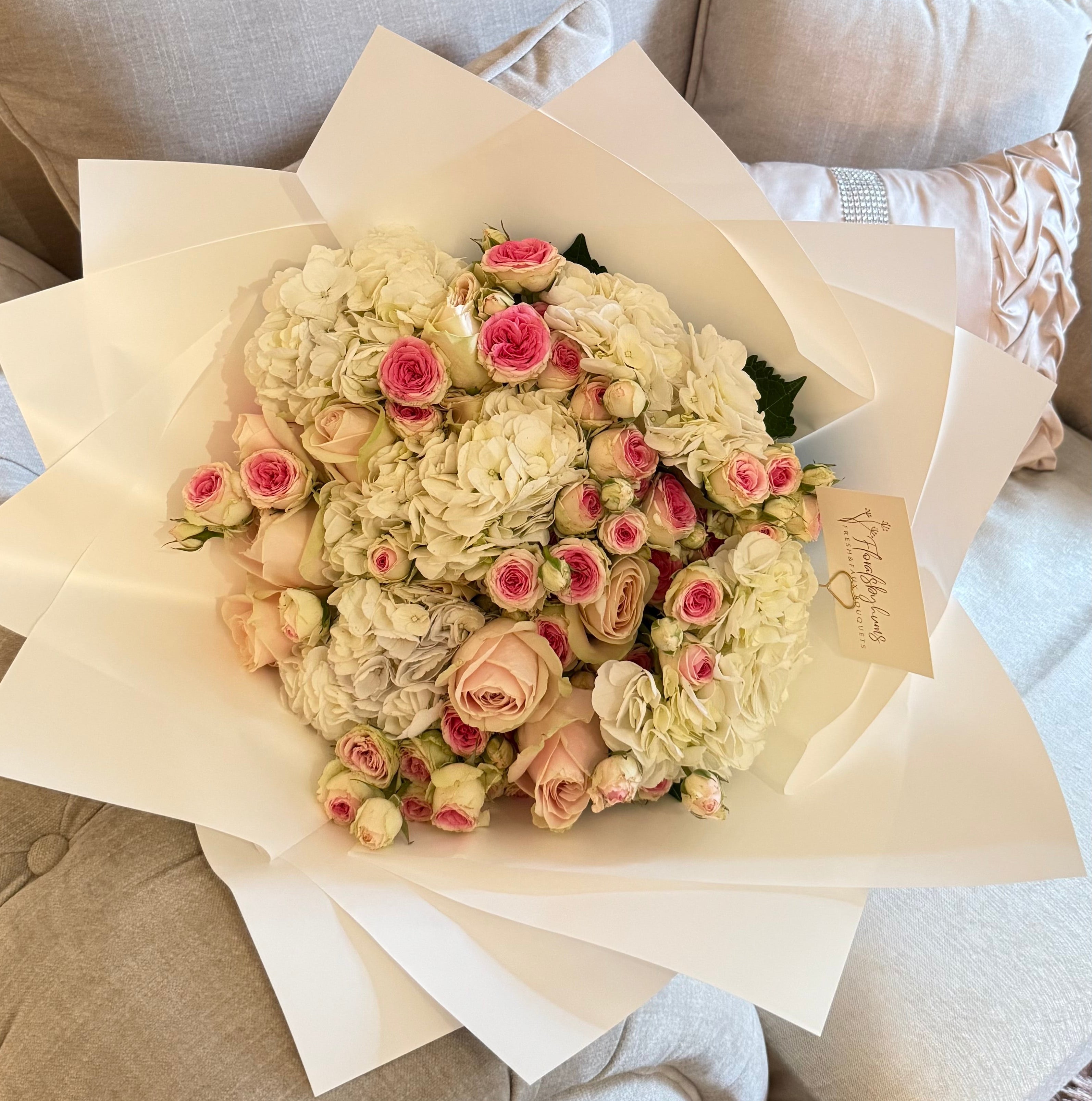 Hydrangea mixed floral bouquet
