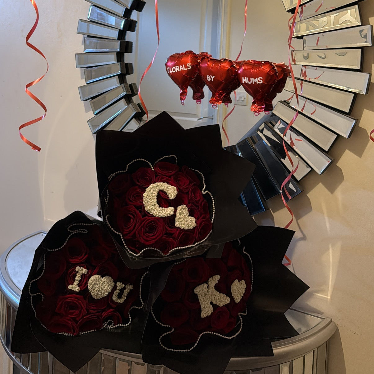 Premium initial bouquets - 20 count