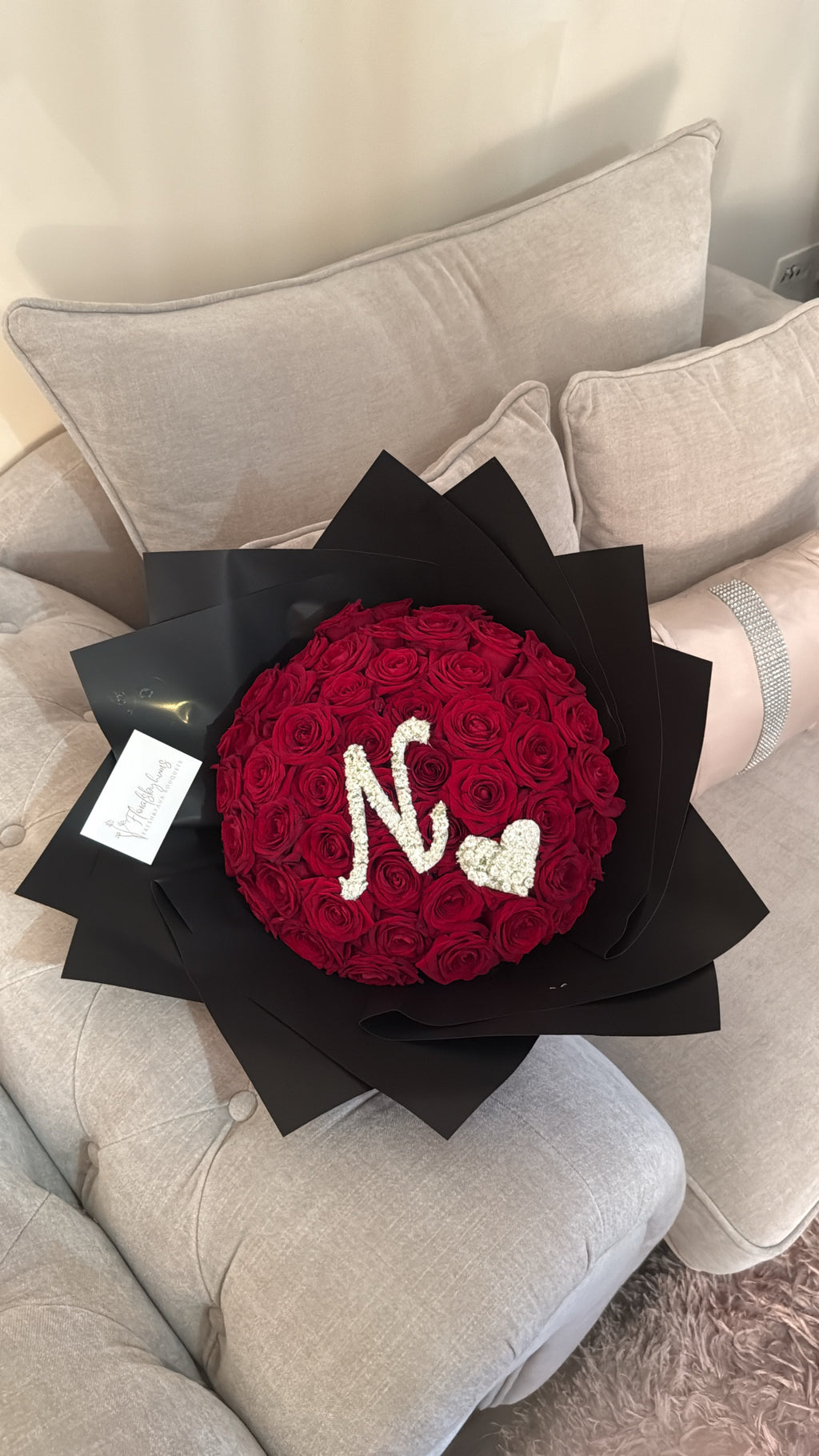 Premium rose initial bouquet