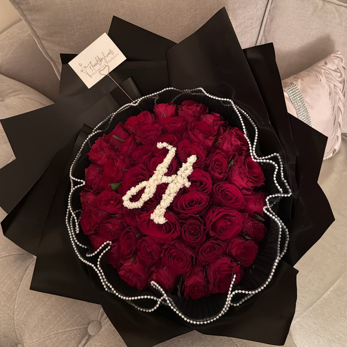 Initial bouquet - standard roses