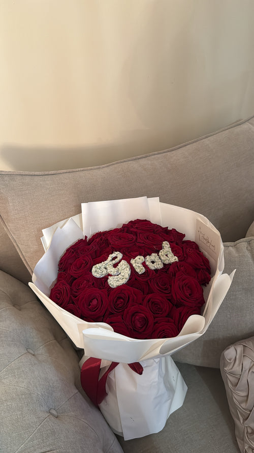 50 premium rose grad bouquet