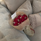 Red rose bouquet - linen wrap