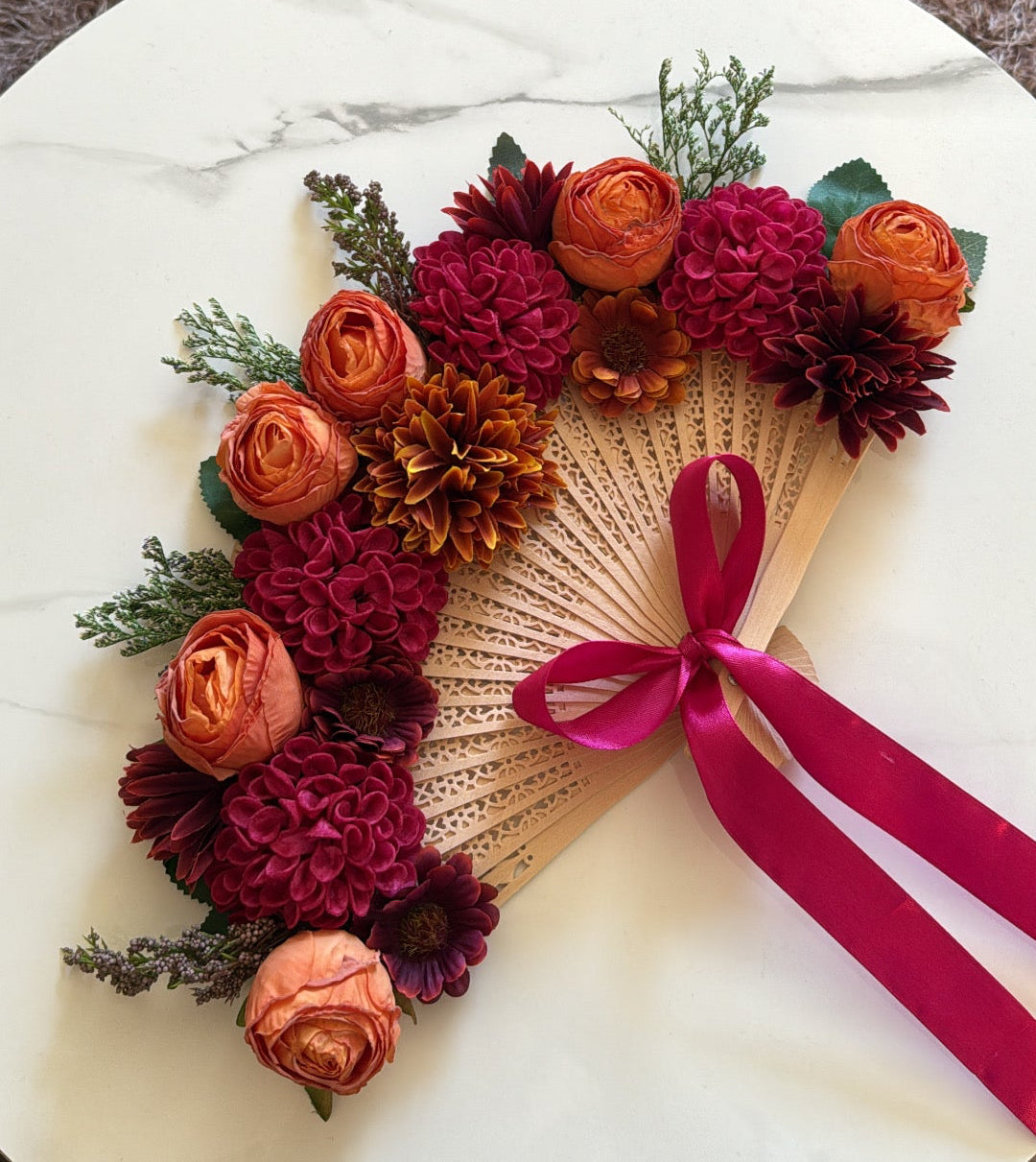 Mehndi fan bouquet