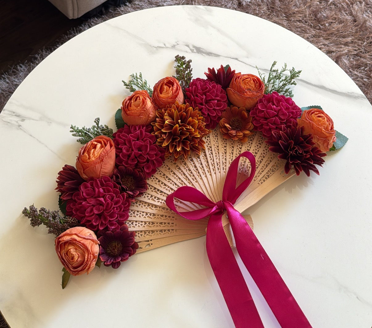 Mehndi fan bouquet