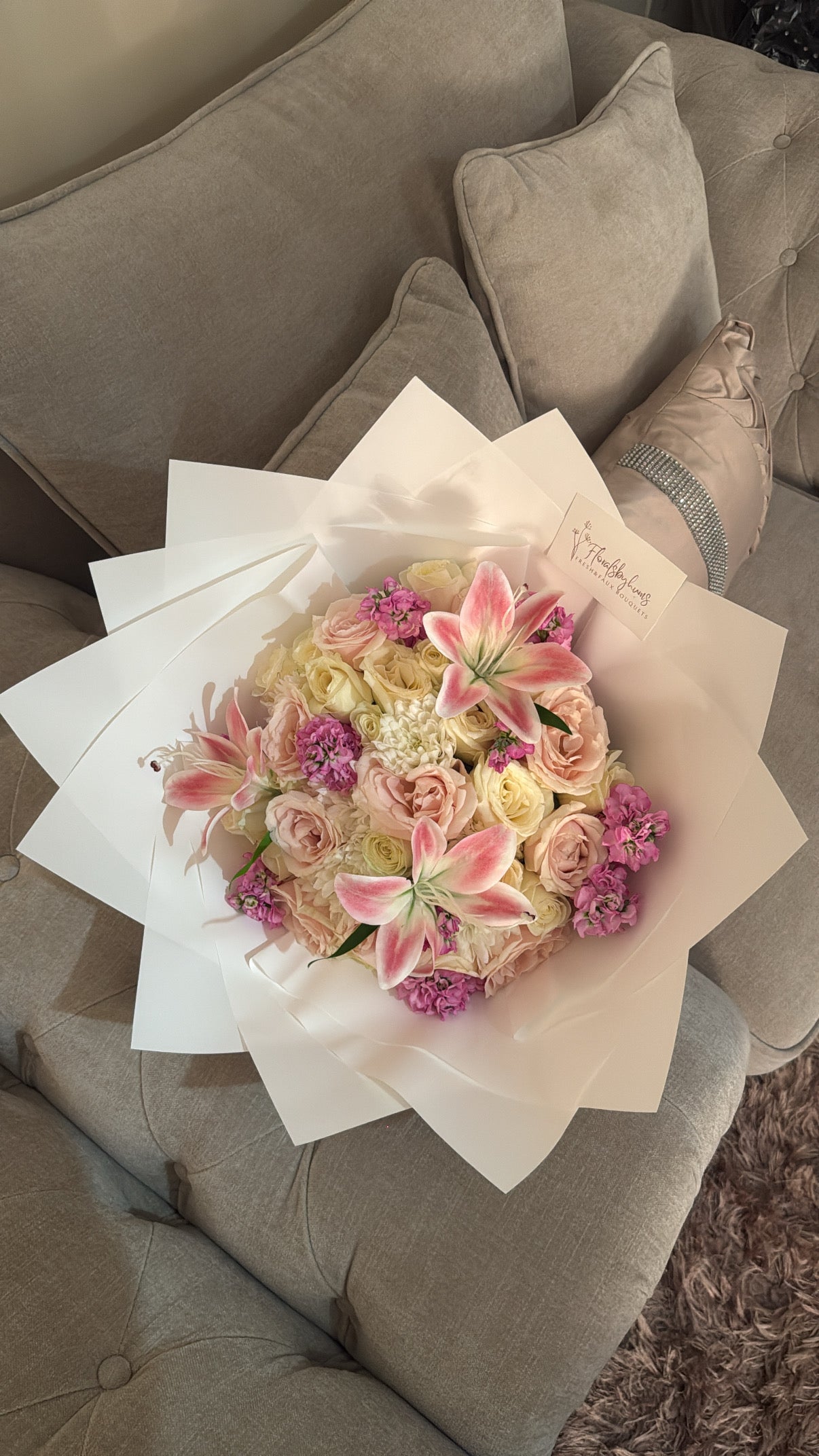 Pink blush mix bouquet