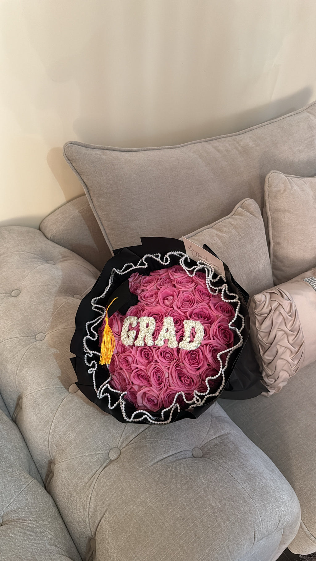 50 premium pink rose grad bouquet