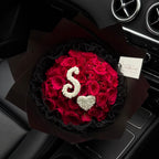 Initial standard rose bouquet