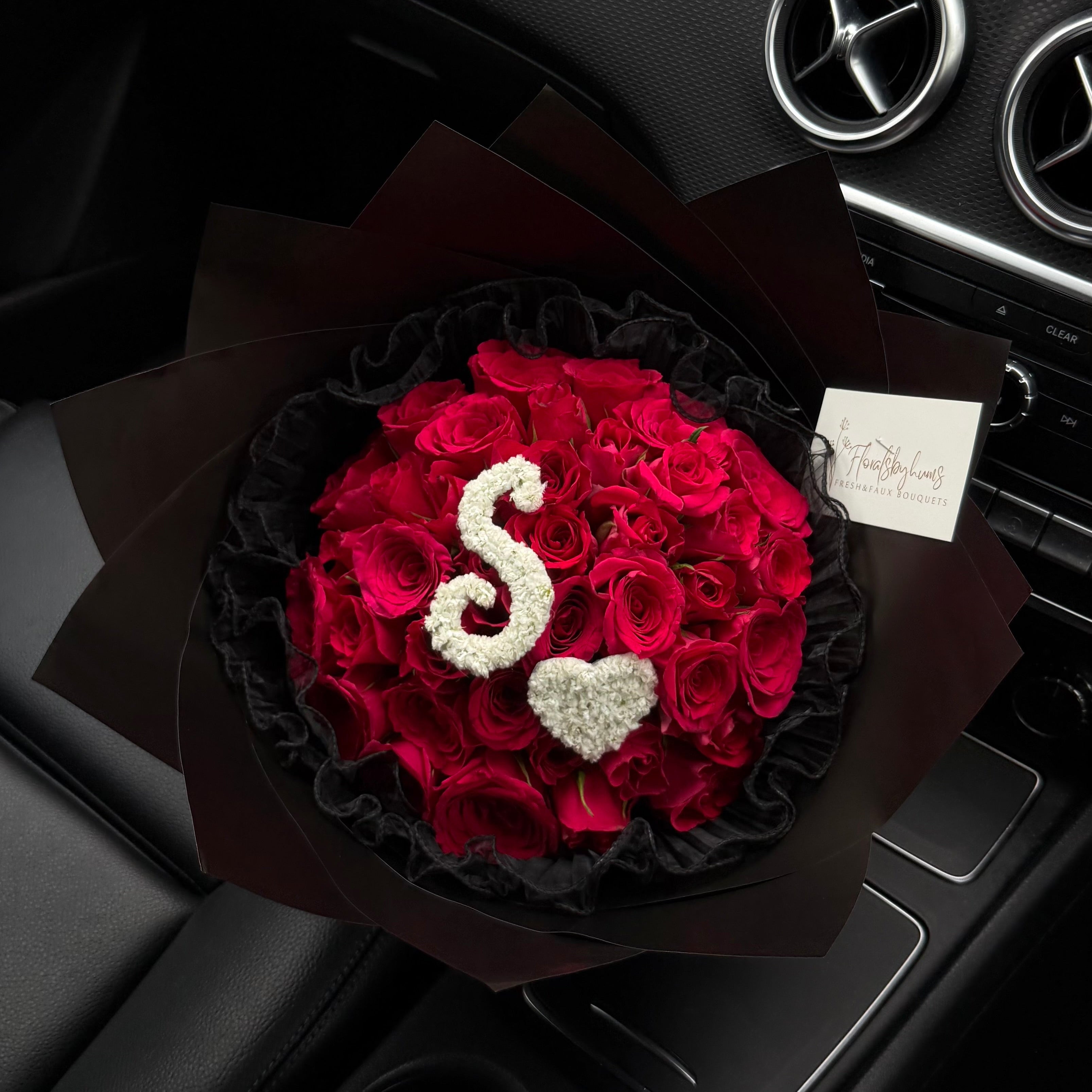 Initial standard rose bouquet